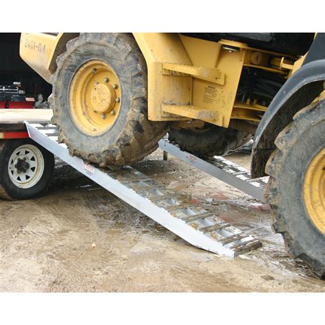 load skid steer no ramps|heavy duty tractor ramps.